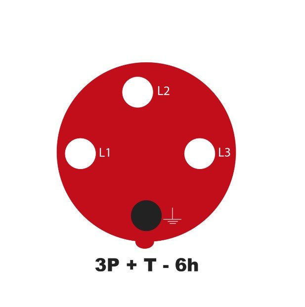 Tomada Ind Sobrepor Vermelho (steck) 32a 3p+t 380/415v 6h Tramontina Unico - 2