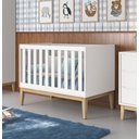 Ver imagem 2 de Berço Americano Classic New Branco Fosco com Natural - MoveisAqui