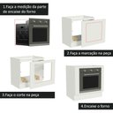 Ver imagem 4 de Balcão para Forno de Embutir 80 X 60 Cm sem Tampo Branco Agata, Glamy, Stella Madesa