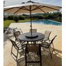 Conjunto para Piscina com Mesa Giratória, 6 Cadeiras Aluminio e Guarda Sol - 2