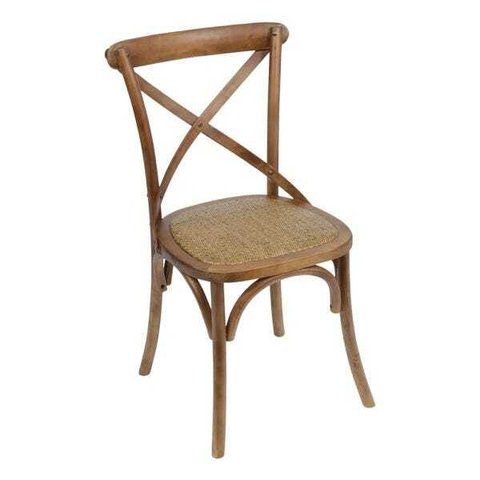 Cadeira Kat com Pintura Rustica - Madeira Escura