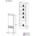 Ver imagem 3 de Paneleiro com Rodapé 2 Portas Veneza Multimóveis MP2121.895 Preto