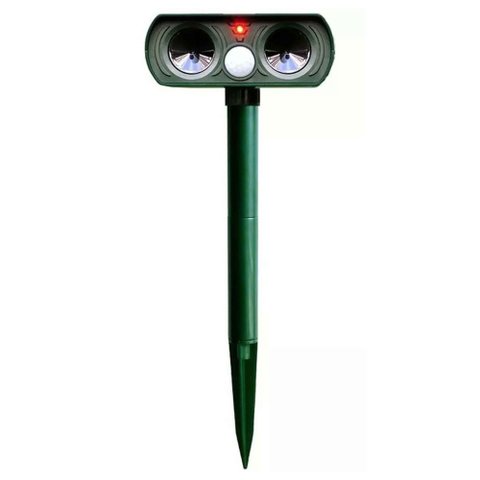 Repelente Solar Ultrassônico Kit 2 Uni Escorpião Pragas Jardim Pombos Cobras Ratos Gambas Gatos Caes