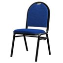 Ver imagem 1 de Cadeira Hoteleira Auditório Empilhável Linho M23 Azul - Mpozenato