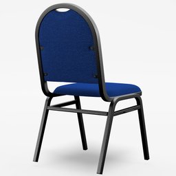 Cadeira Hoteleira Auditório Empilhável Linho M23 Azul - Mpozenato - 8