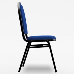 Cadeira Hoteleira Auditório Empilhável Linho M23 Azul - Mpozenato - 9