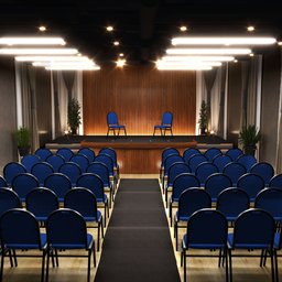 Cadeira Hoteleira Auditório Empilhável Linho M23 Azul - Mpozenato - 7