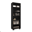 Ver imagem 1 de Estante Sevilha Preto Trama 188cm para Livros e Decoração Multiuso Aberta