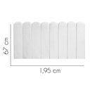 Ver imagem 2 de Painel Estofado Alanis King Size Madeira Maciça Corino Branco Gat Magazine