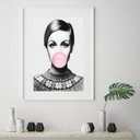 Ver imagem 1 de Quadro Twiggy Bola Chiclete - 60x48cm:madeira Branca
