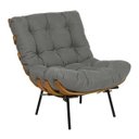 Ver imagem 1 de Poltrona Costela em Lona - Cinza Escuro