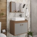 Ver imagem 1 de Conjunto Gabinete para Banheiro Pratiko Avelato Cinza