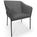Ver imagem 5 de Kit 2 Cadeiras para Sala de Jantar Estar Living Olívia L02 Linho Cinza Escuro - Lyam Decor