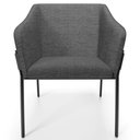 Ver imagem 3 de Kit 2 Cadeiras para Sala de Jantar Estar Living Olívia L02 Linho Cinza Escuro - Lyam Decor