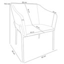 Ver imagem 4 de Kit 2 Cadeiras para Sala de Jantar Estar Living Olívia L02 Linho Cinza Escuro - Lyam Decor