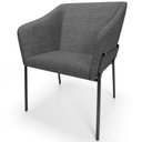 Ver imagem 6 de Kit 2 Cadeiras para Sala de Jantar Estar Living Olívia L02 Linho Cinza Escuro - Lyam Decor