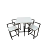 Mesa Prime Off White Quadrada 4 Cadeiras Preto/off White - 3