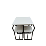 Mesa Prime Off White Quadrada 4 Cadeiras Preto/off White - 2