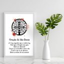 Ver imagem 2 de Quadro Oração De São Bento 24x18cm:Madeira preta