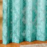 Cortina Para Sala Azul Tiffany Estampada 4m x 2,80m Varão Simples - 2