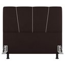 Ver imagem 6 de Cabeceira Cama Box Solteiro Amber 90cm Estofada Sintético Marrom - Abmaza