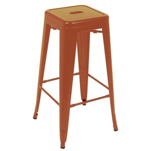 Banqueta Industrial Large Laranja Mor