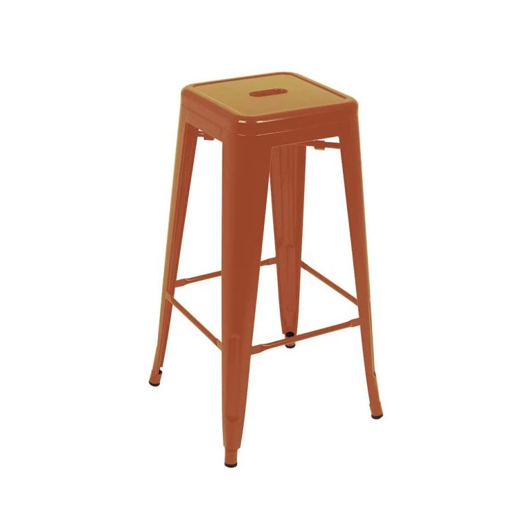 Banqueta Industrial Large Laranja Mor