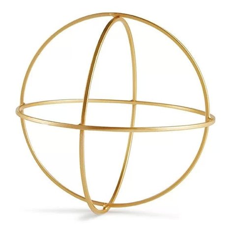 Forma Geométrica Dourada em Metal 10951 Mart