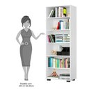 Ver imagem 2 de 3 Estantes Livreiro 6 Prateleiras Office Branco Móveis Leão