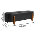 Ver imagem 3 de Puff Recamier Organico Imperial 160 cm Corino Preto Impo