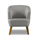 Ver imagem 4 de Kit 2 Poltronas para Sala Decorativa Thaisa Linho Cinza Madelina Decor