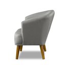 Ver imagem 5 de Kit 2 Poltronas para Sala Decorativa Thaisa Linho Cinza Madelina Decor