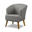 Ver imagem 3 de Kit 2 Poltronas para Sala Decorativa Thaisa Linho Cinza Madelina Decor