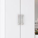 Ver imagem 3 de Guarda Roupa 2 Portas com Espelho 200x110 Cm Branco Briz
