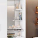 Ver imagem 4 de Guarda Roupa 2 Portas com Espelho 200x110 Cm Branco Briz