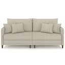 Ver imagem 3 de Sofá 3 Lugares Sala de Estar Living 252cm Asbury K01 Linho Champagne - Lyam Decor