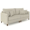 Ver imagem 1 de Sofá 3 Lugares Sala de Estar Living 252cm Asbury K01 Linho Champagne - Lyam Decor
