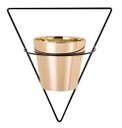 Ver imagem 1 de Vaso Dourado em Cerâmica com Suporte de Parede 9510 Mart