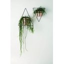 Ver imagem 2 de Vaso Dourado em Cerâmica com Suporte de Parede 9510 Mart