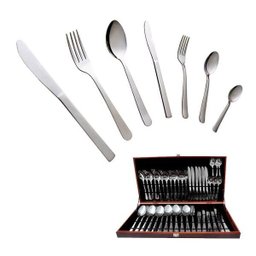 Conjunto Faqueiro Inox Maleta Estojo Talheres 42 Pçs Faca Garfo Colher Cozinha - 2 Conjunto Faqueiro Inox Maleta Estojo Talheres 42 Pçs Faca Garfo Colher Cozinha - 2