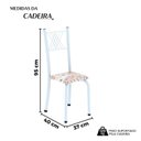 Ver imagem 3 de Kit 6 Cadeiras para Sala de Jantar Sara Branco/Botanic Bege