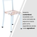 Ver imagem 4 de Kit 6 Cadeiras para Sala de Jantar Sara Branco/Botanic Bege