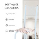 Ver mais imagens de Kit 6 Cadeiras para Sala de Jantar Sara Branco/Botanic Bege
