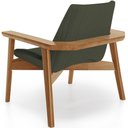Ver imagem 4 de Poltrona Decorativa para Sala de Estar Living Base Madeira Becker L02 Linho Verde Musgo - Lyam Decor