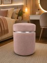 Ver imagem 2 de Kit de Puff com Cinta Superior Prata Nude Rose Veludo - Let Móveis