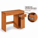 Ver mais imagens de Escrivaninha 1 Porta 1 Gaveta 100% MDF com Tampo Amplo Atenas Espresso Móveis