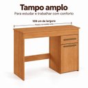 Ver imagem 7 de Escrivaninha 1 Porta 1 Gaveta 100% MDF com Tampo Amplo Atenas Espresso Móveis