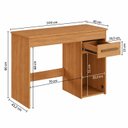 Ver imagem 4 de Escrivaninha 1 Porta 1 Gaveta 100% MDF com Tampo Amplo Atenas Espresso Móveis