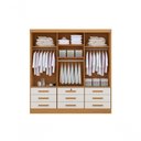 Ver imagem 2 de Guarda Roupa 3 Pts 9 Gavetas Meridian Plus - Cinamomo Off White