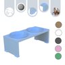 Comedouro Elevado Duplo Pet Gato Cachorro Mdf Nick - Porcelana - Branco - 1